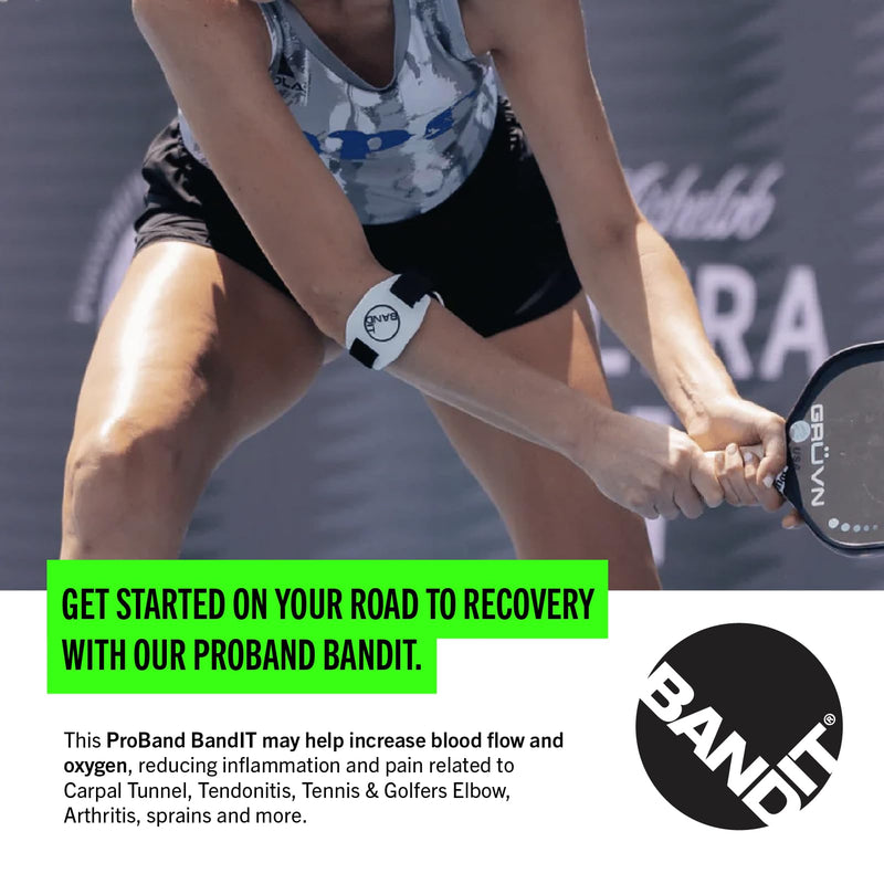 PROBAND - Bandit - Compression Arm Band for Elbow & Forearm - Helps Relieve Pain & Swelling - for Carpal Tunnel, Tendonitis, Tennis Elbow and More