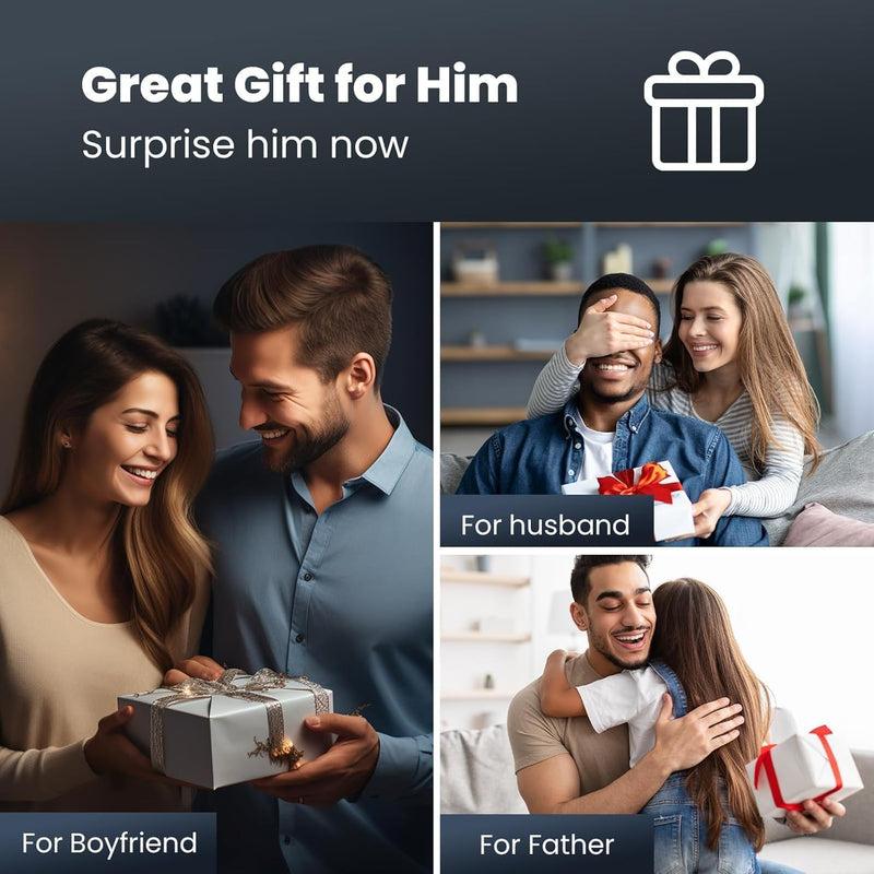 Electric Razor for Men Cordless: Wet/Dry Rotary Shaver Waterproof - USB Fast Charging & Sensitive Skin Care - Pop up Trimmer & Precision Blades Classic Black