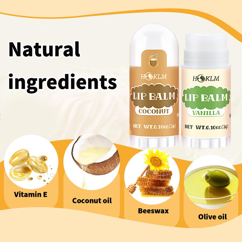 Mini Lip Balm 50 Pcs,Natural Lip Balms with Vitamin E and Coconut Oil | Moisturizes for Dry Lips,Mini Chapstick Bulk Perfect for Birthday Party Favors Gift Bags and Small Gifts,13 Flavors 1 Count (Pack of 50)