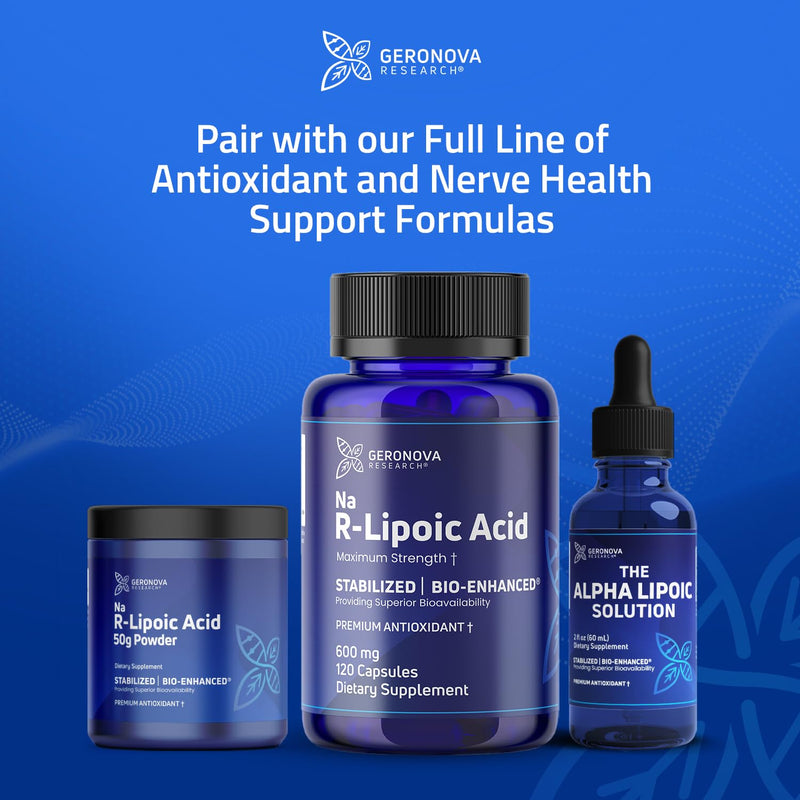 [Australia] - Bio-Enhanced R-Lipoic Acid, 600 mg Capsules - 2 Month Supply - Stabilized R Alpha Lipoic Acid with Enhanced Absorption - R Lipoic Acid Supplement - 120 Count 