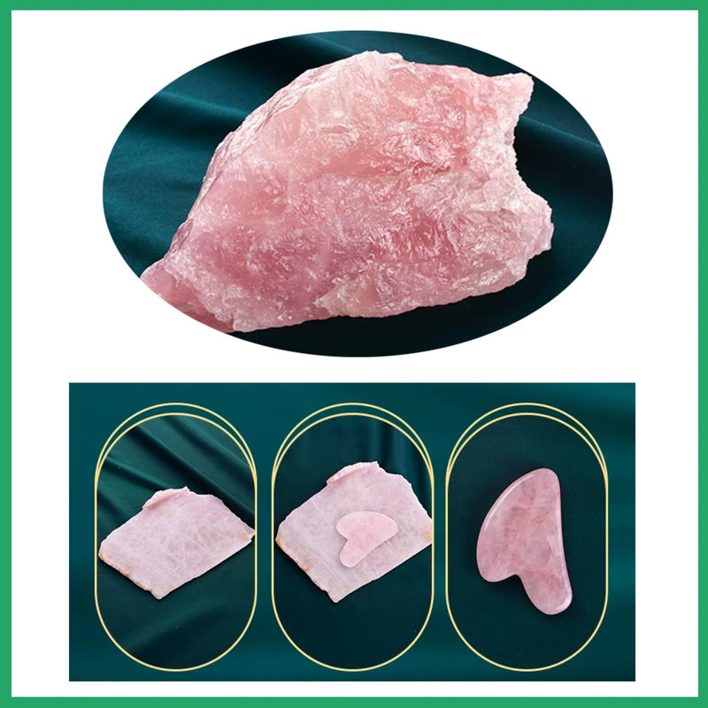 [Australia] - Gua Sha Jade Stone Gua Sha Massage Tool, Guasha Tool for Face and Body Skin Massage. Tools for SPA Acupuncture, Pink Stone for Body Face Neck and Eye, Skin Care Gift for Woman (pink) 