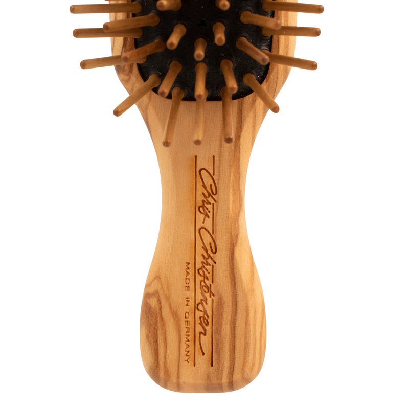 Chris Christensen Dog Brush, 20 mm Tiny Tot, Wood Pin Series, Groom Like a Professional, Readl Wood Pins, 100% Static-Free, Redistribute Natural Oils into Coat, Reduces Painful Pulling - PawsPlanet Australia