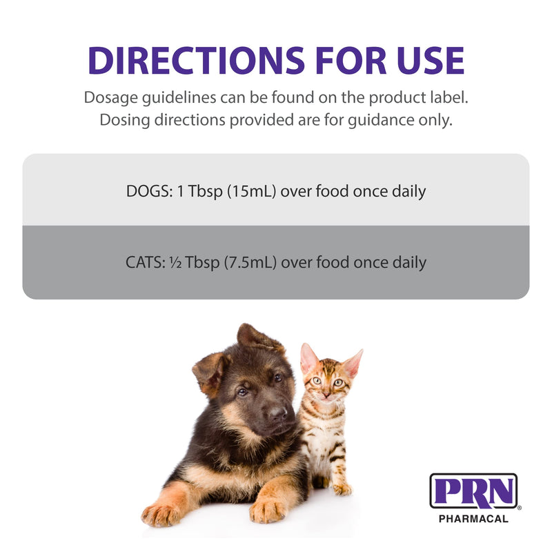 PRN Pharmacal Optima 365 Omega Skin and Coat Supplement, 16 fl oz | Omega-3, 6 & 9 Skin & Coat Supplement for Dogs & Cats, Helps Reduce Shedding for a Glossier, Healthier Coat 16 oz