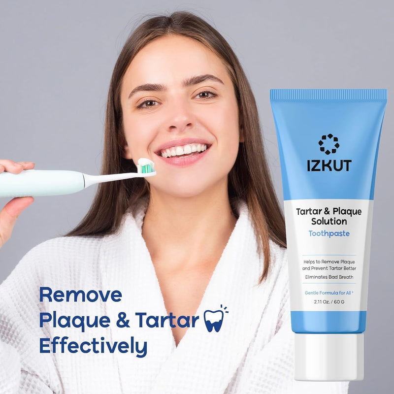 (Pack of 2) Plaque & Tartar Remover Toothpaste for Teeth: Removes Plaque & Controls Tartar Build-up – Long-Lasting Fresh Breath, Deep Cleansing, Gum-Friendly Formula, Enamel Support for Adults & Kids
