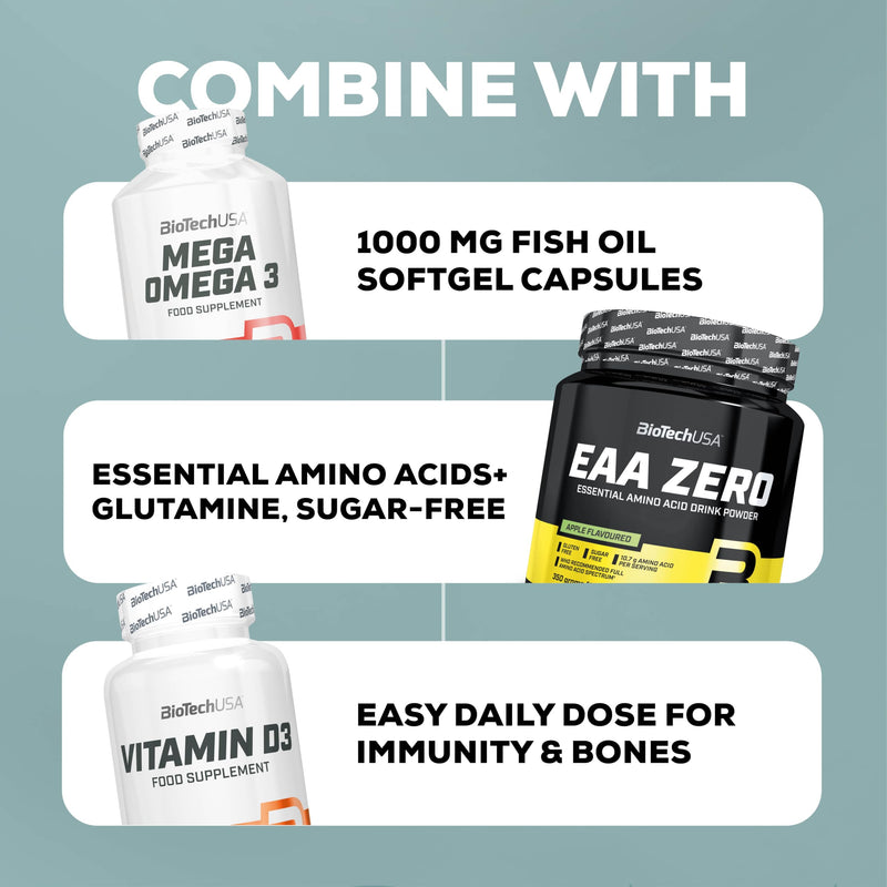 BioTechUSA Marine Collagen | Hydrolyzed Fish Collagen with Vitamin C | Sugar-Free | Gluten-Free | Skin Hair Nails & Joint Support, 240 g, Lemon-Green Tea