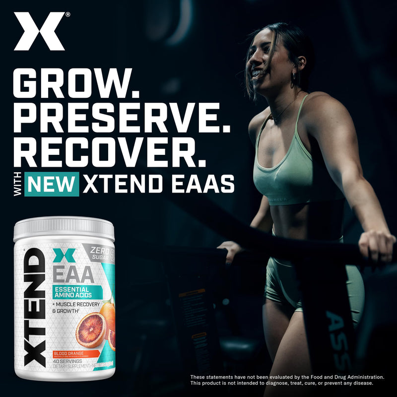 [Australia] - XTEND EAA + BCAA Powder | Muscle Recovery & Lean Muscle Growth | 9 Essential Amino Acids for Intra Workout or Post Workout Recovery | 10g EAAs Per 2 Servings | Blood Orange 40 Servings 