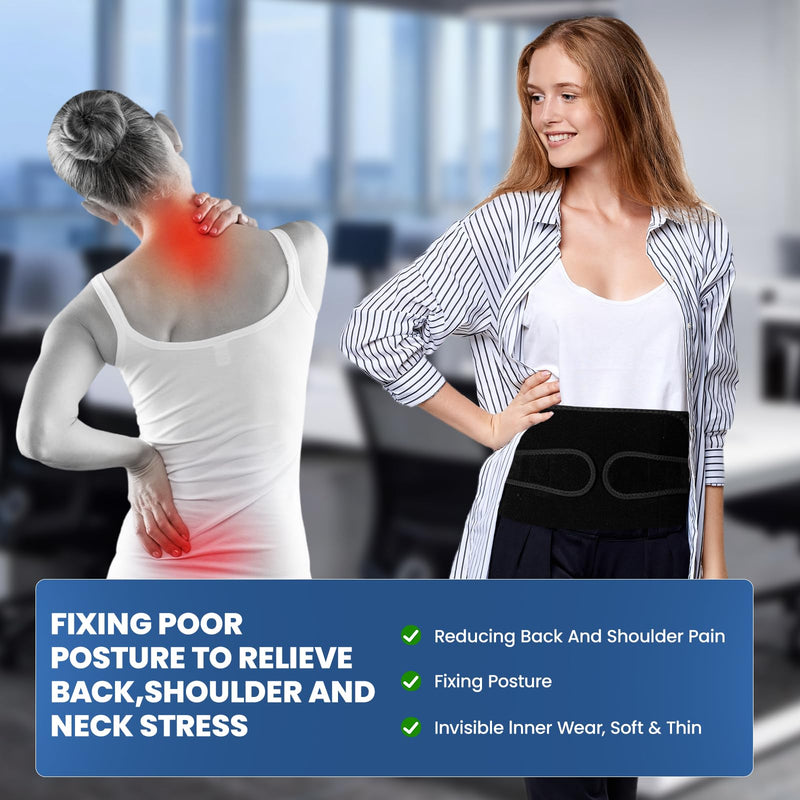 Posture Corrector for Women and Men-Adjustable Back Brace Straightener Upper and Lower Back Pain Relief - Scoliosis, Hunchback, Hump, Thoracic, Spine Corrector (Small) Small