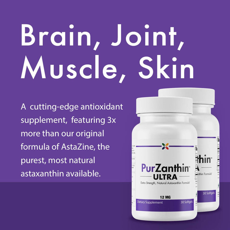 [Australia] - Stop Aging Now PurZanthin Ultra Natural Astaxanthin 12 MG Softgels (1 Pack) 