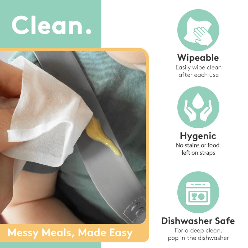 [Australia] - Wipe Clean Silicone Harness for Stokke Tripp Trapp - Replacement Straps for Baby Wooden Highchairs 