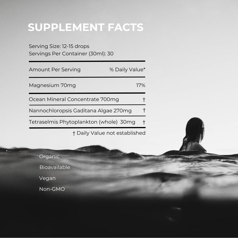 [Australia] - Activation Oceans Alive | 1 fl oz (30 ml) | Marine Phytoplankton Supplement | Chlorophyll & Mineral-Rich Formula for Energy & Focus | Natural Antioxidant Drops 