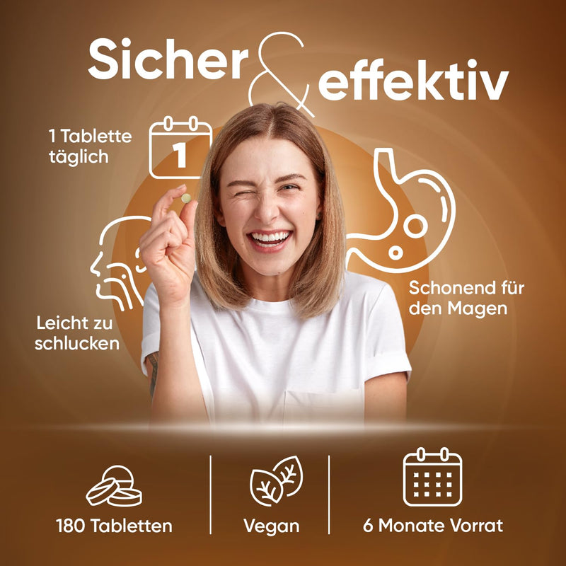 [Australia] - Ashwagandha KSM-66-1500mg Ashwagandha per day - High dosage - 6 month supply with 180 vegan tablets - Alternative to capsules & powder - Withania Somnifera from WeightWorld 
