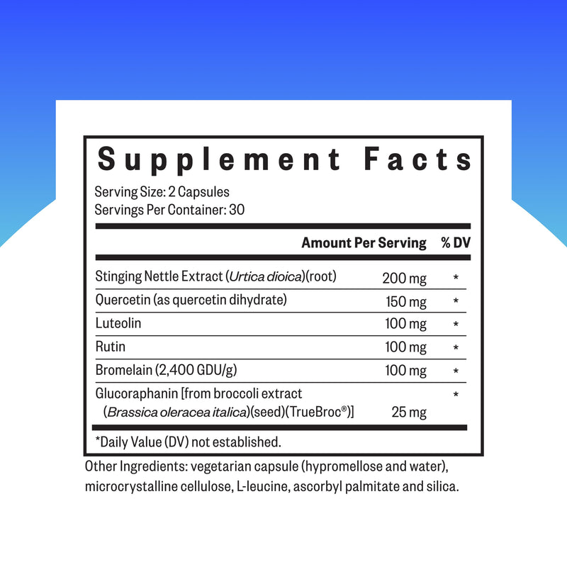 [Australia] - Seeking Health HistaminX, Histamine Support with Bioflavonoids, Natural Nettle, Quercetin, Rutin, Bromelain, for Immune System and Inflammation Support, Seasonal Support, Vegetarian (60 Capsules) 