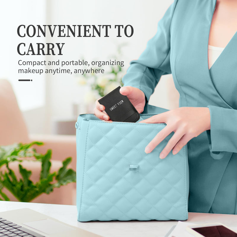 [Australia] - SWEET VIEW 7 Piece Tweezer Set Eyebrow Plucker for Women Men Face Brow Chin Ingrown Hair (Black) Black 