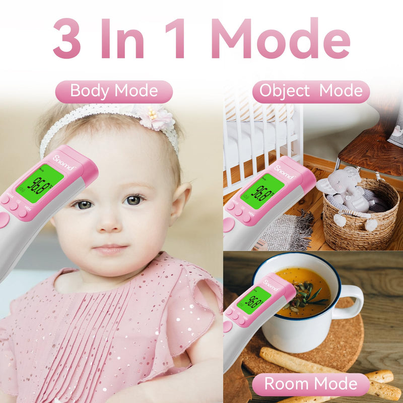 [Australia] - Digital Non-Contact Infrared Forehead Thermometer for Adults and Kids, 3 in 1 Medical Thermometer for Baby with Backlight LCD Screen 