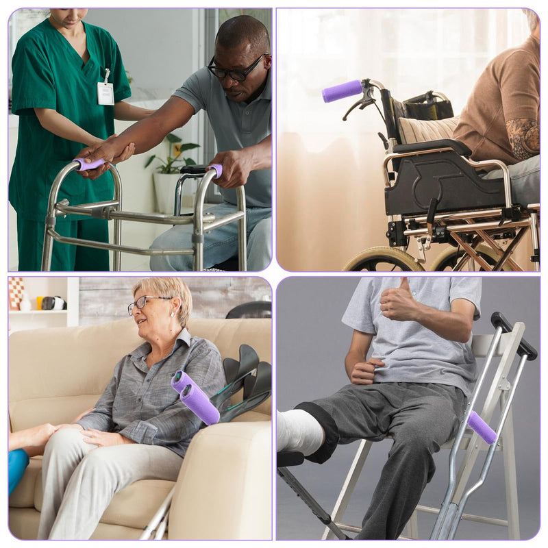 [Australia] - 2 Pack Walker Handle Cushions Walker Grip Covers Pads, Padded Hand Covers Soft Cushion Padding for Rolling Wheelchair WalkerElderly Grippers Rollator Handle 