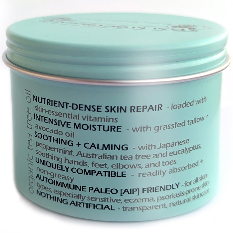 [Australia] - BALM OF GILEAD Foot Cream with Tea Tree and Eucalyptus – Intensive Moisturizing Cream for Dry, Cracked Heels and Feet – Refreshing Body and Skin Care Balm 