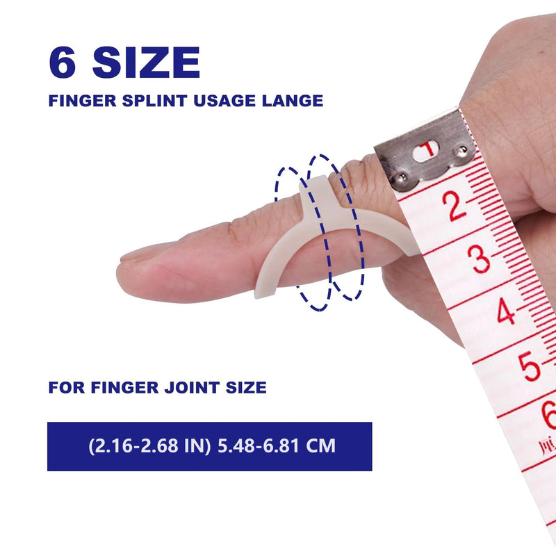 [Australia] - 6 pcs Oval Finger Splints Waterproof Finger Splint for Broken Finger, Trigger Finger,Mallet Fingers - Trigger Finger splints For Thumb, Index, Middle, Pinky or Ring Finger(5.6.7.8.9.10) 5,6,7,8,9,10 