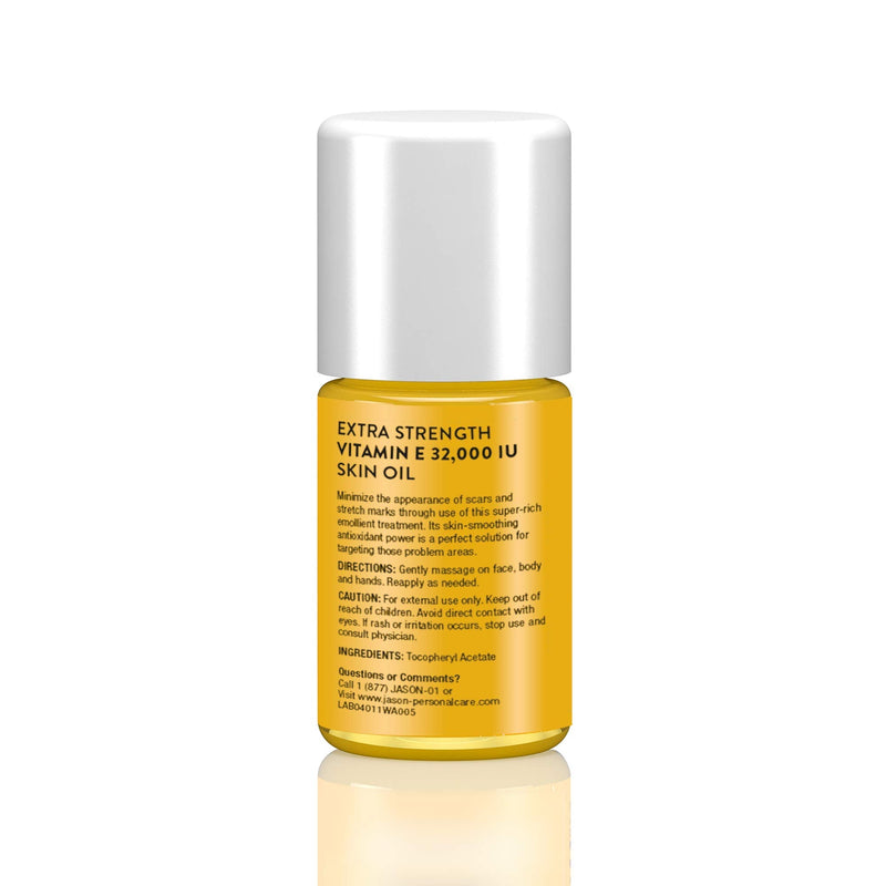Jason Natural Vitamin E 32,000 IU Extra Strength Skin Oil, Targeted Solution, 1 fl oz 1 Fl Oz (Pack of 1)