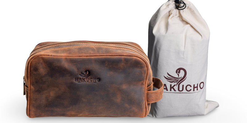 Full Grain Leather Toiletry Bag for Men & Women Travel Pouch, mens Shaving Kit travel bag Organizer with YKK Zipper, Spacious Bathroom Grooming Waterproof Lining dopp kits (Tan Brown) TAN BROWN 1