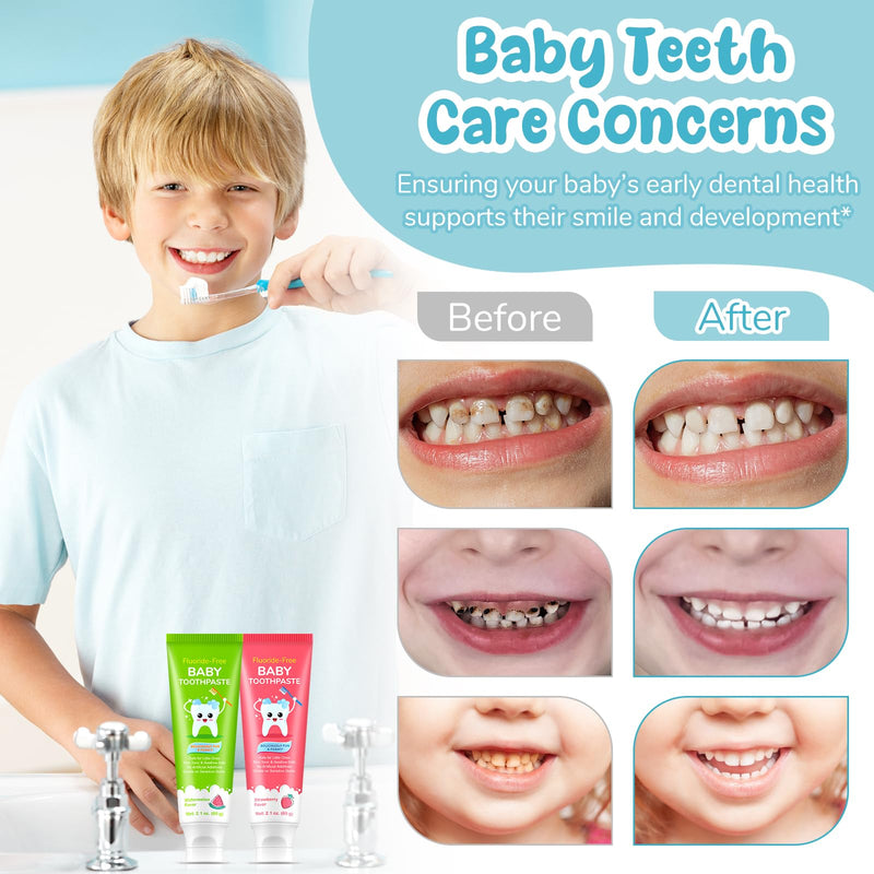[Australia] - Kids Toothpaste, Cavity and Enamel Protection, Strawberry and Watermelon Flavor, Toddler Toothpaste with Low Fluoride, for Children Ages 2 and Up 