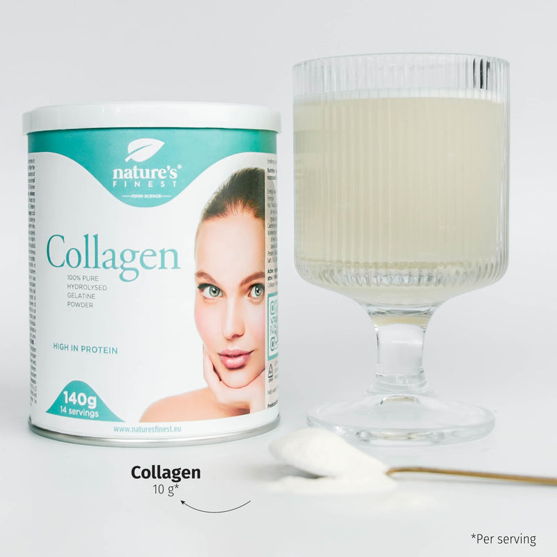 Nature's Finest by Nutrisslim Collagen Powder: 100% Hydrolysed Bovine Collagen - Pure, Natural Collagen Supplements for Women - Optimal Absorption, Unflavored 140 g (Pack of 1)