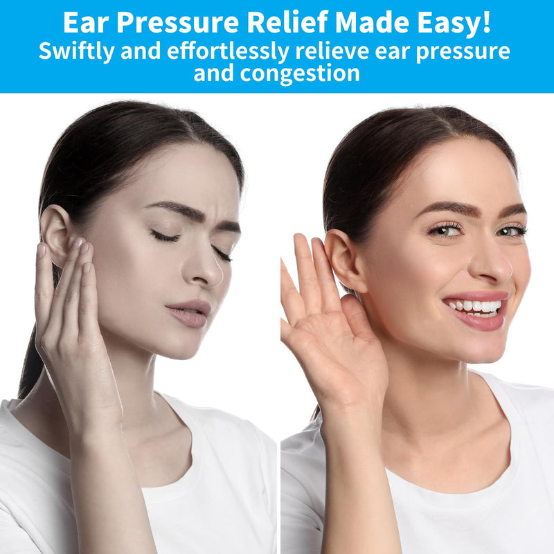 [Australia] - Tilcare Eustachian Ear Unclogger - Ear Unclogger for Treating Middle Ear Infection and Ear Popping for Adults - Includes 3 Nose Pieces, 3 Covers and 10 Balloons 