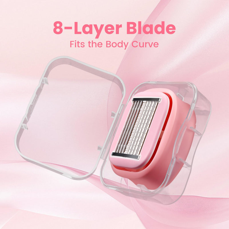 [Australia] - Travel Razors for Women & Men Self-Cleaning, Quick, Smooth, and Safe Self-Stropping Razor Blades for Shaving Head, Legs, Arms, Body (Pink) 