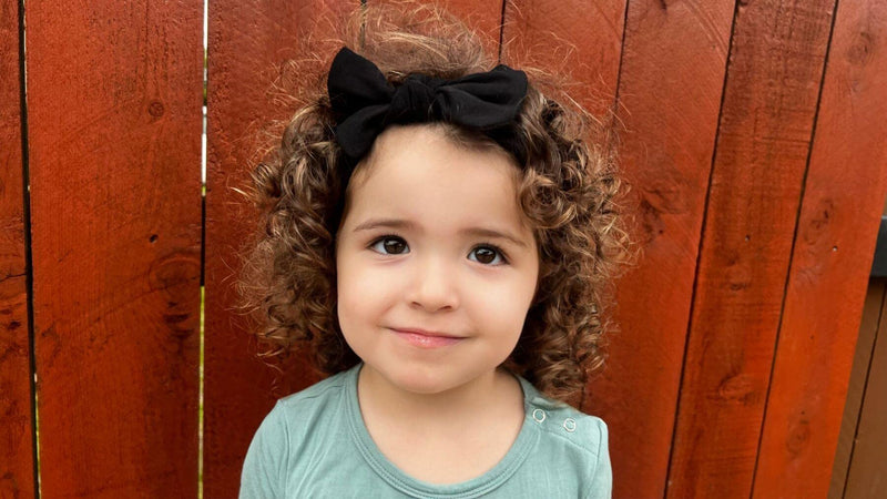 [Australia] - Baby Girl Headbands-Infant,Toddler Cotton Handmade Hairbands with Bows Child Hair Accessories (Black) Black 