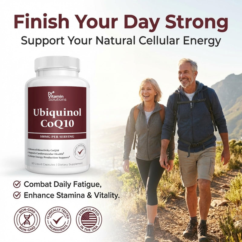 Ubiquinol CoQ10 100mg, Coenzyme Q10 Active Form, Heart Health Support | Kaneka Ubiquinol, 60 Liquid Capsules, Cellular Energy, Antioxidant Support, Non-GMO, Made in USA, Easy to Swallow