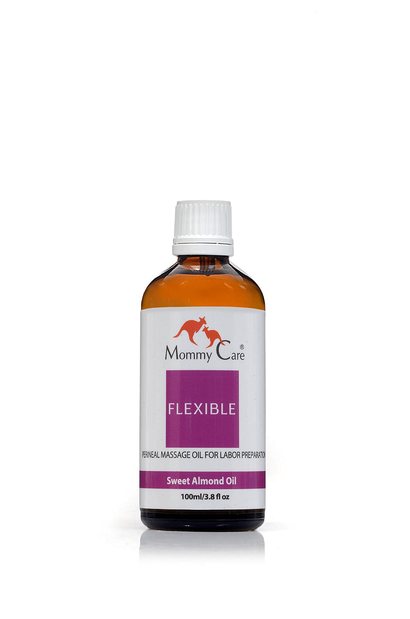 [Australia] - Mommy Care Perineal Massage Oil Labor Preparation, Flexible Perineal Massage Oil, Sweet Almond Oil For Pregnancy and Postpartum Recovery 100ml/3.38 fl.oz Certified Organic All Natural 