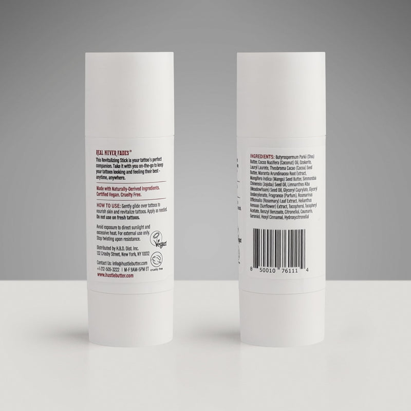 [Australia] - Hustle Butter Tattoo Aftercare - Portable Balm Stick - On The Go Tattoo Aftercare - Naturally Derived Vegan Cruelty Free - Mess Free - 1.6 oz 