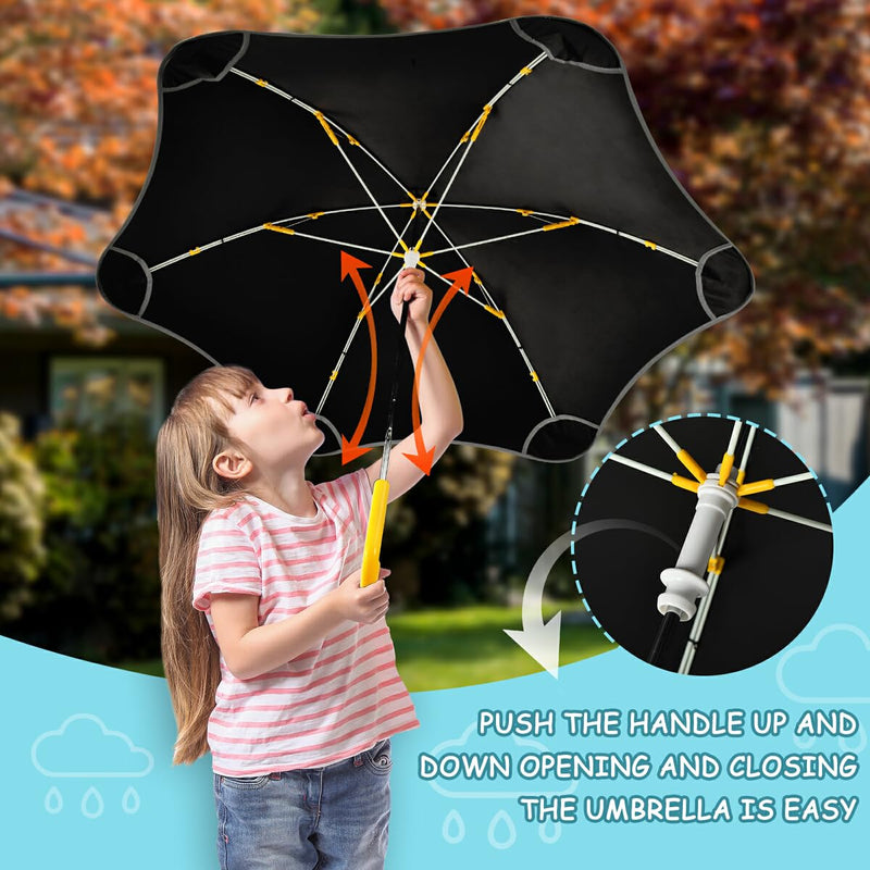 ALAZA Kids Umbrella Stick Umbrellas Cute Umbrella for Boys Girls Toddler UV/Sun Rain Windproof Multi11