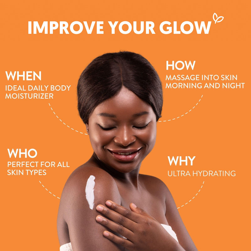 By Nature Glow Vitamin C + Caffeine Body Balm - 6.8 oz