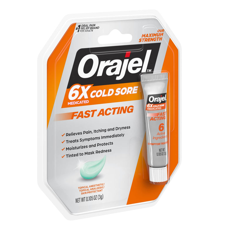 [Australia] - Orajel Moisturelock Cold Sore Symptom Treatment, Cream 0.105 oz (Packaging May Vary) 