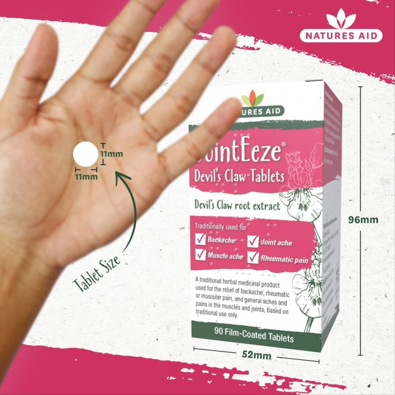 Natures Aid JointEeze 300mg (Equivalent 1050-1500mg of Devils Claw Root) 90 Tabs - 4 Pack