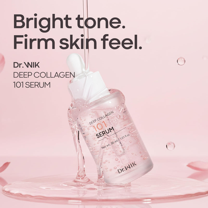 Dr.WIK Deep Collagen 101 Face Serum with Vitamin Complex (30ml/1.01 Fl.Oz) | Vitamin Complex, Collagen Capsule, Glow Care, Smooth, Daily Use, Firming & Glow & Hydrating, Korean Skincare, Glass Skin