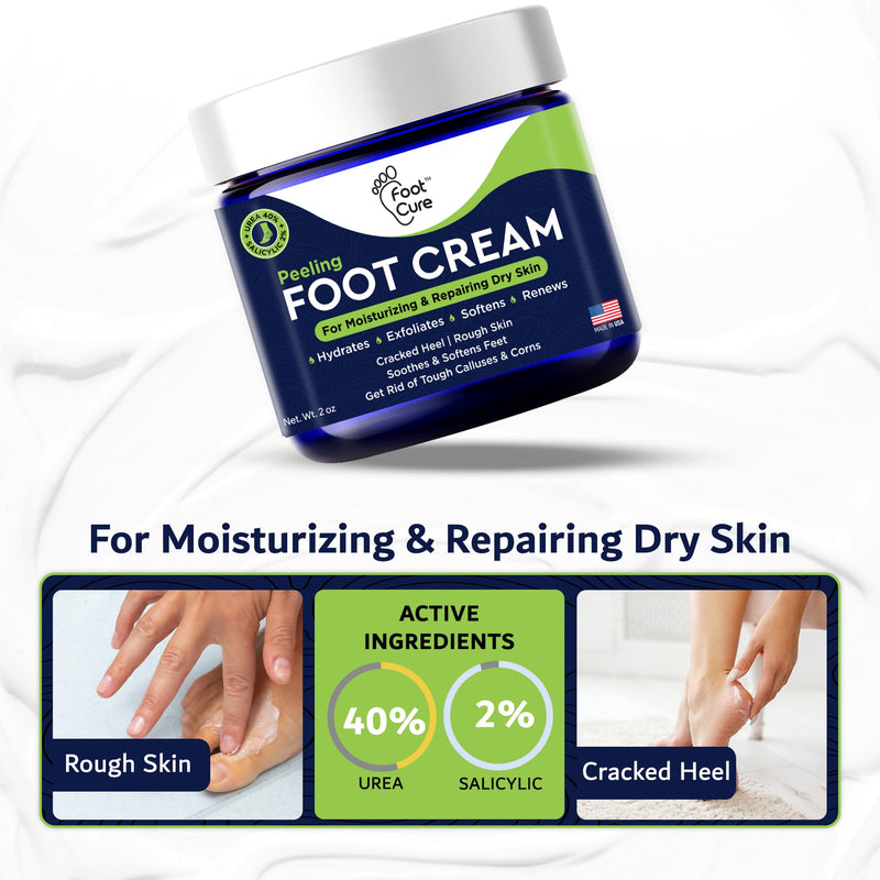 [Australia] - Tea Tree Oil Foot Cream - Moisturizing Athletes Foot Care For Dry Cracked Feet Cream - Heel & Callus Removal, Toenail Treatment, Itchiness Relief - Made in USA Foot Cream, 2 Ounce Pack of 2 2 Ounce (Pack of 2) 