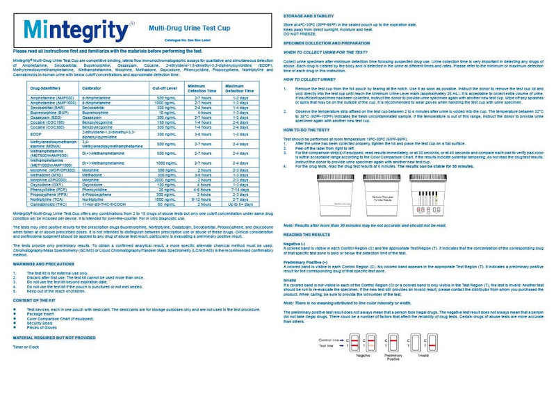2 Pack 12-Panel Instant At Home Urine Test Kits | Multi-Panel Urine Screening Testing Kit