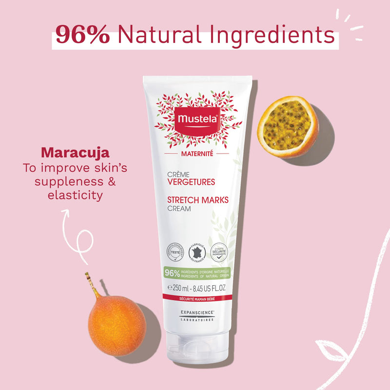 [Australia] - Mustela Maternity Stretch Marks Cream for Pregnancy - Natural Skincare Massage Moisturizer with Natural Avocado, Maracuja & Shea Butter - Lightly Fragranced or Fragrance Free - Various Sizes 8.45 Fl Oz 