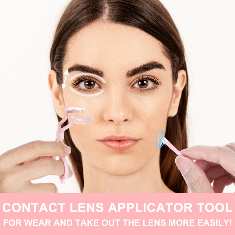 [Australia] - Contact Lenses Applicator Tool,Contact Lens Applicator,Contact Remover Tool for Soft Contacts Insertion Tool Set Includes Tweezers,Contact Lens Case and Contact Lens Remover Plunger Suction Cup 