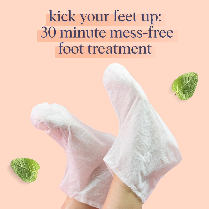 [Australia] - SpaLife Softening Care Foot Sockies (8-Pack) - Spearmint & Tea Tree Oil, Exfoliating Pack for Healthy Feet, Intensive Repair, Callus Remover Sockies, Dry Skin Solution, Moisturizing Foot Treatment Foot Socks (8 Pack) 