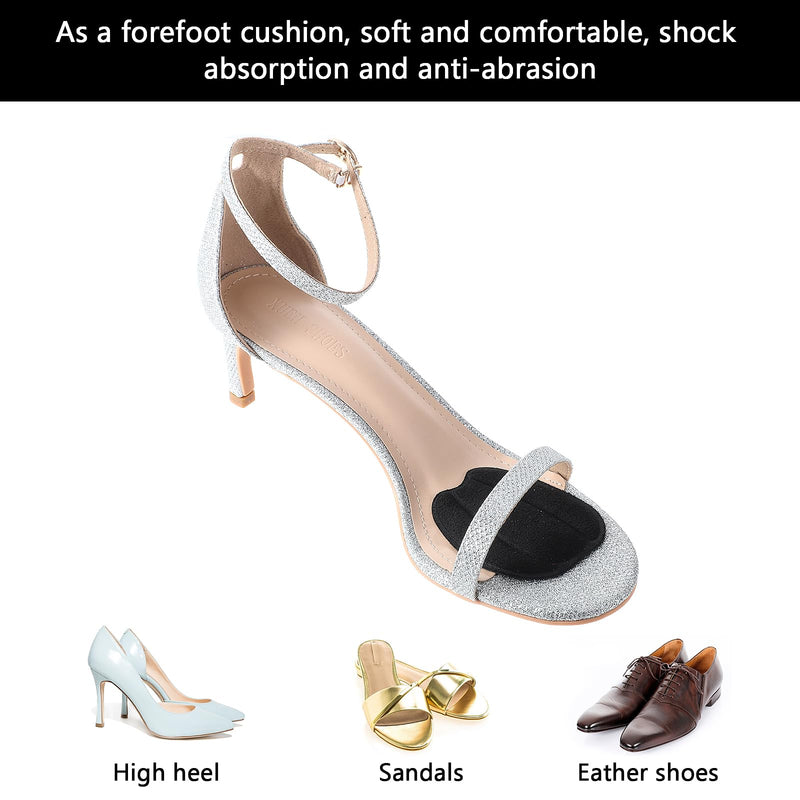 [Australia] - Oruola 2 pairs of shoe tongue pads, non-slip tongue pads for loose shoes, felt shoe pads for men and women, heel pads, forefoot insoles, adjustable shoe fit, black 