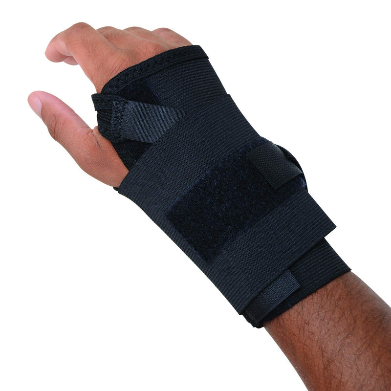 [Australia] - Rolyan Elastic Wrist Support with Tension Strap, Fits Right Hand, Minimal support and restriction of wrist, Secure Splint for Recovery from Wrist Surgery & Injury, Size Medium 