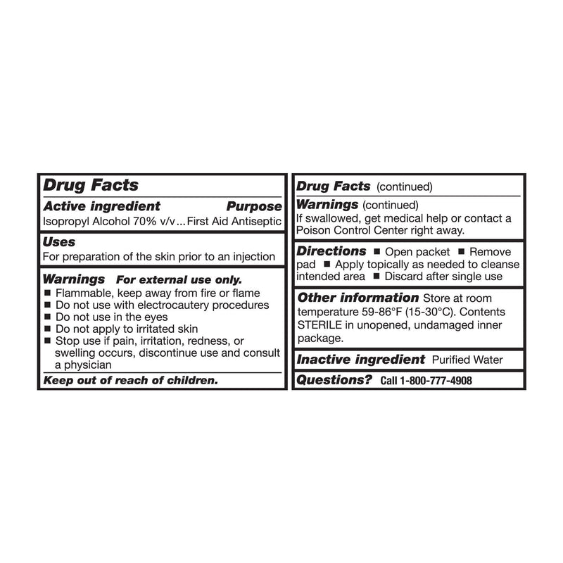 [Australia] - McKesson Alcohol Prep Pads, Sterile, Individual Packet, Medium, 200 Count, 1 Pack 1 Count (Pack of 200) 