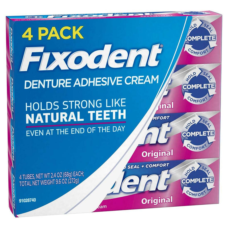 [Australia] - Fixodent Original Denture Adhesive Cream-2.4 oz, 4 pk 