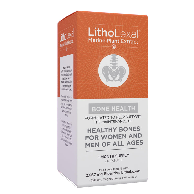Bone Health 60 Tablets (1 Month Supply) Food Supplement, containing Plant-Based Calcium, Magnesium and Vitamin d