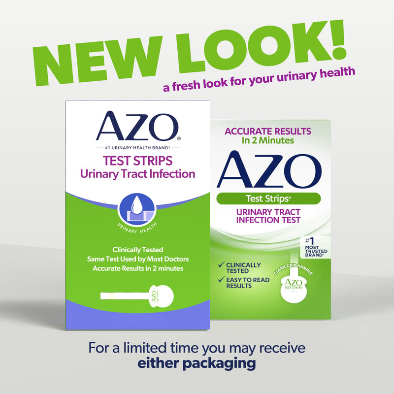 AZO Urinary Tract Infection (UTI) Test Strips, Results in 2 Mins, 3 Count | From the #1 Urinary Health Brand± Clinically Tested At Home UTI Test Strips For Women, Convenient, Fast Easy to Read Results 3 Count (Pack of 1) UTI Test Kit