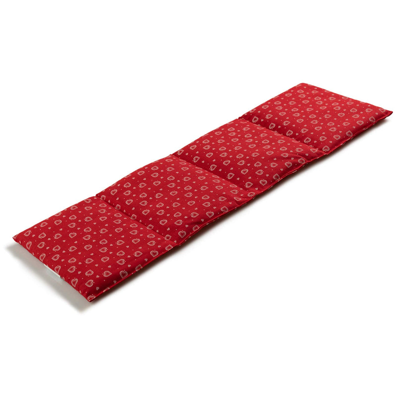 [Australia] - 4-chamber rapeseed pillow 20x60cm large - heart red - heat pillow & cold pillow - rapeseed grain pillow 