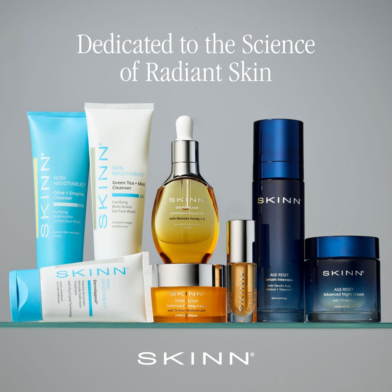SKINN Anti-Aging Luminous Face Oil - Vitamin C & Manuka Honey | Lightweight, Non-Greasy Facial Oil for Sensitive, Dry & Mature Skin - Reduces Fine Lines & Wrinkles while Boosts Hydration New Formula