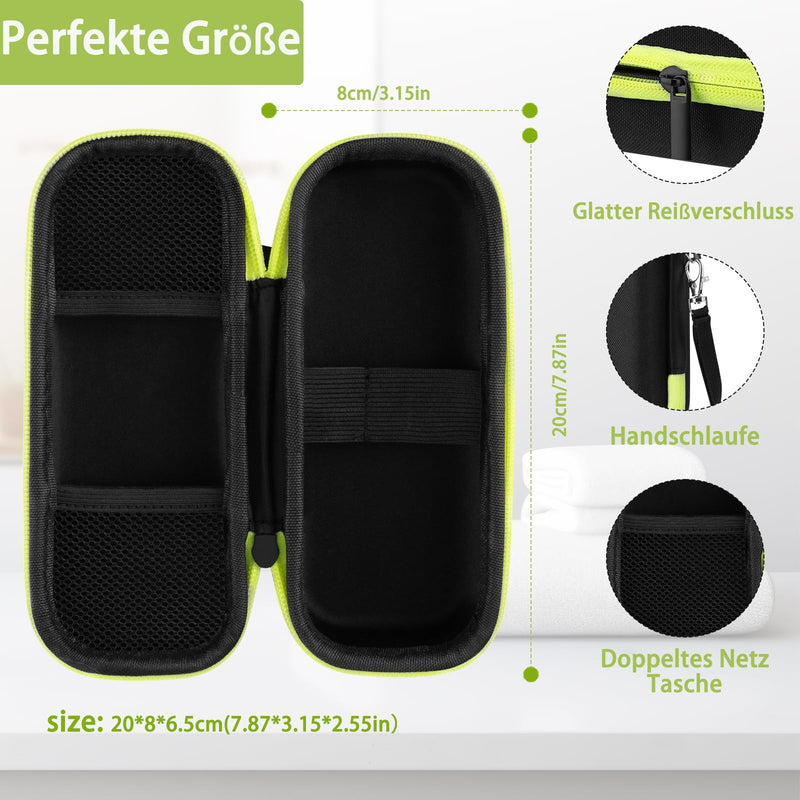 [Australia] - Carrying Case for Philips OneBlade Electric Trimmer and Shaver, Hard Travel Case Protective Cover for Beard Trimmer Green 